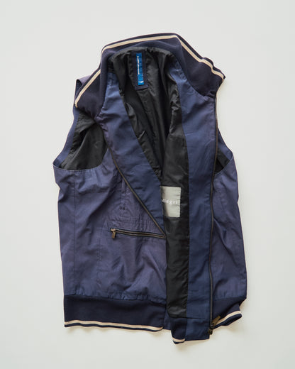 【SIZE M-L】ALLEGRI Nylon Multi-Pocket Utility Vest / Sun-Faded Navy
