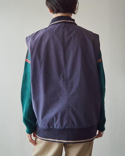 【SIZE M-L】ALLEGRI Nylon Multi-Pocket Utility Vest / Sun-Faded Navy